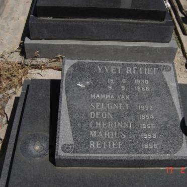 RETIEF Yvet 1930-1988
