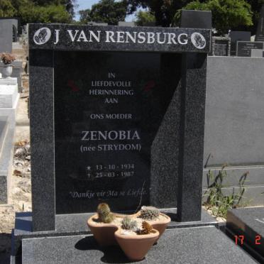 RENSBURG Zenobia, J. van nee STRYDOM 1934-1987