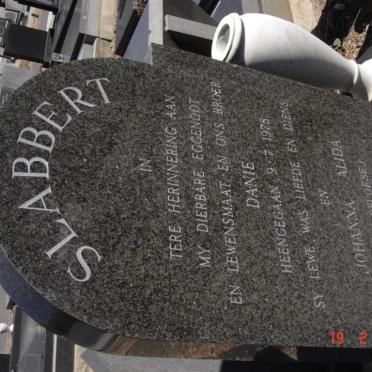 SLABBERT Danie -1978 &amp; Johanna Alida OELOFSE 1908-1991