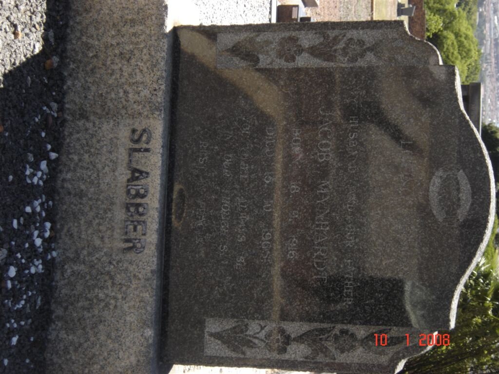 SLABBER Jacob Myhardt 1916-1965