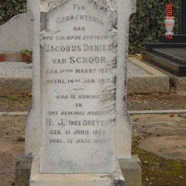 SCHOOR Jacobus Daniel, van 1857-1915 &amp; H.J. DREYER 1868-1962