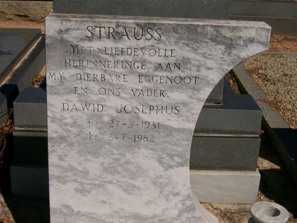 STRAUSS Dawid Josephus 1931-1982