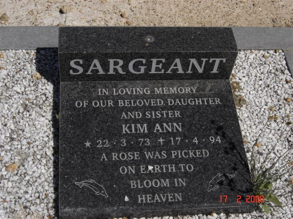 SARGEANT Kim Ann 1973-1994