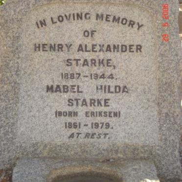 STARKE Henry Alexander 1887-1944 &amp; Mabel Hilda ERIKSEN 1891-1979