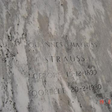 STRAUSS Johannes Mathias 1899-1980