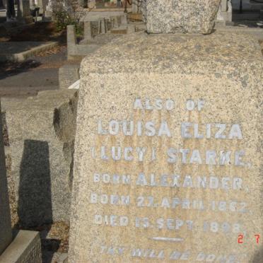 STARKE Louisa Eliza nee ALEXANDER 1862-1898