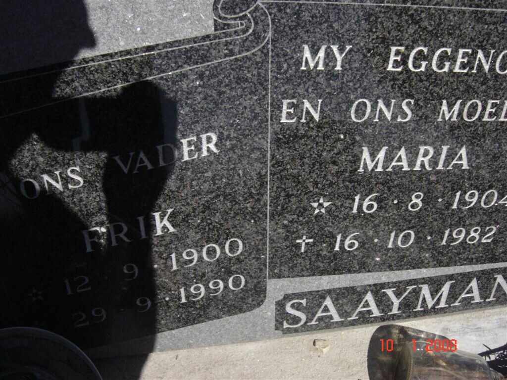 SAAYMAN Frik 1900-1990 &amp; Maria 1904-1982