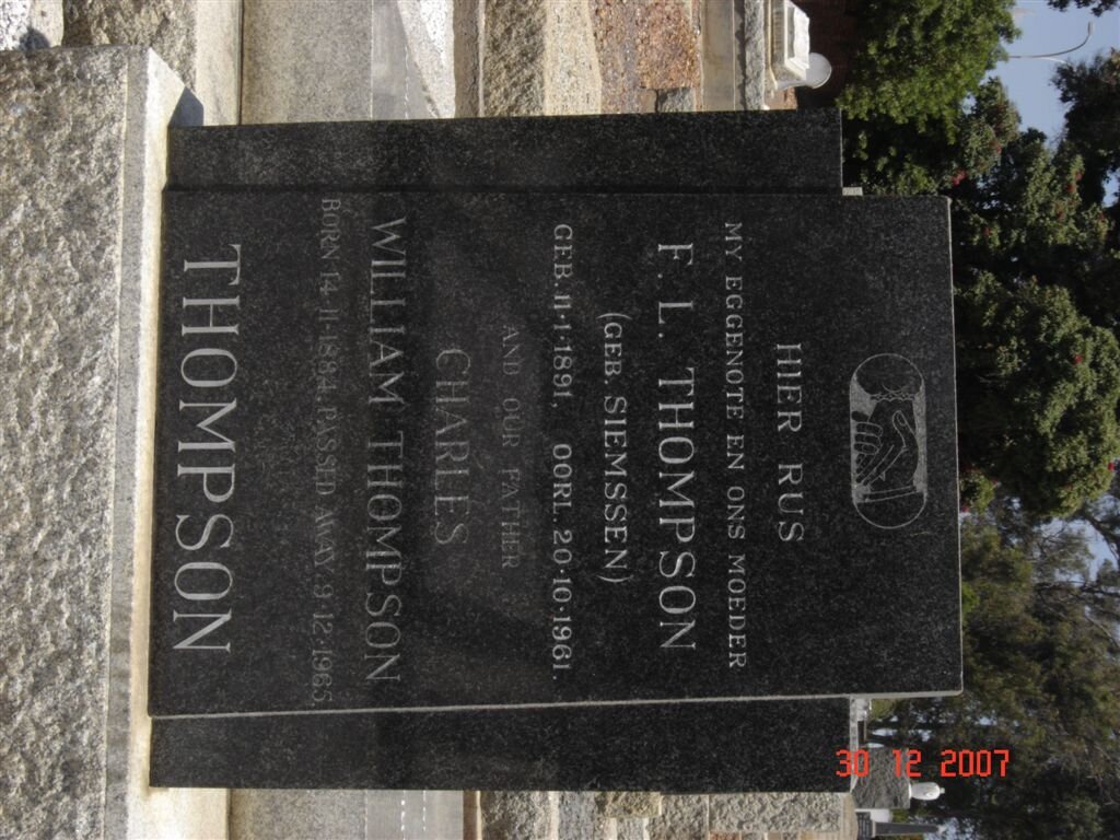 THOMPSON Charles William 1884-1965 &amp; F.L. SIEMSSEN 1891-1961