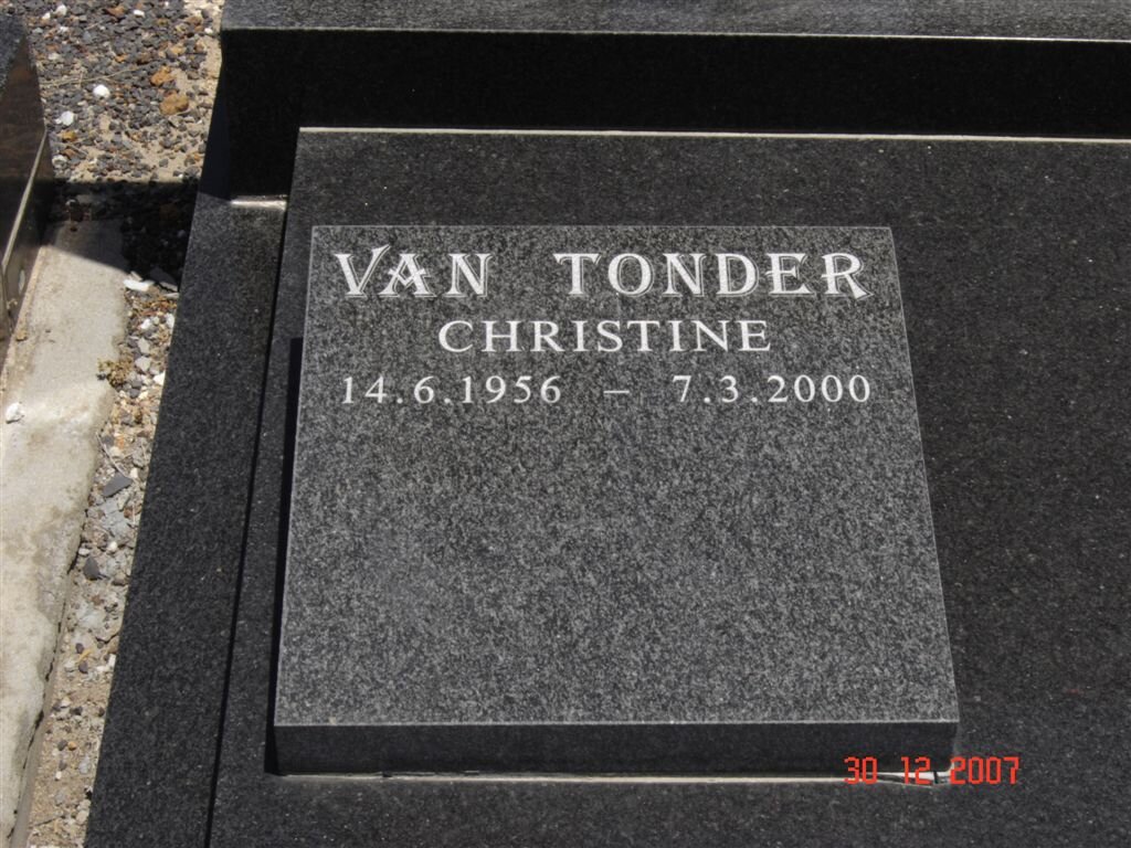 TONDER Christine, van 1956-2000