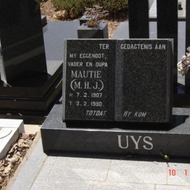 UYS M.H.J. 1907-1990