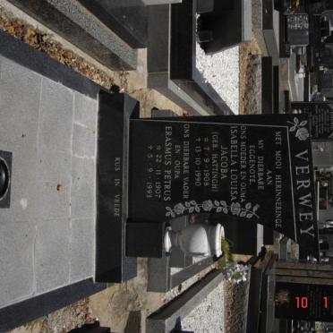 VERWEY Erasmus Petrus 1907-1993 &amp; Isabella Louisa Jacoba HATTINGH 1908-1990