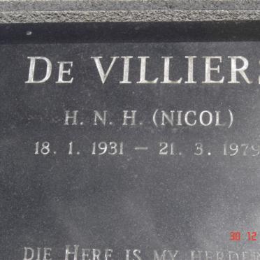 VILLIERS H.N.H., de 1931-1979