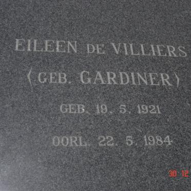 VILLIERS Eileen, de nee GARDINER 1921-1984