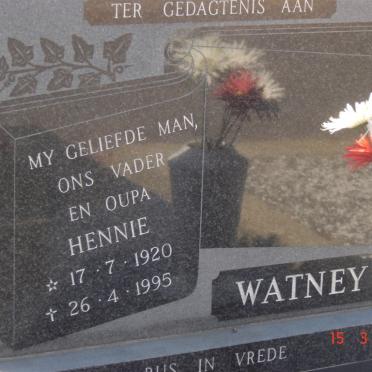 WATNEY Hennie 1920-1995