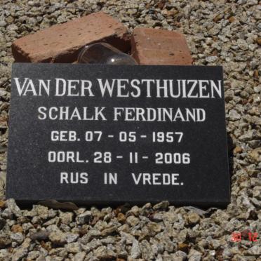 WESTHUIZEN Schalk Ferdinand, van der 1957-2006