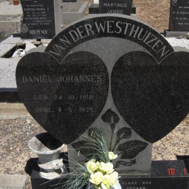 WESTHUIZEN Daniel Johannes, van der 1918-1975