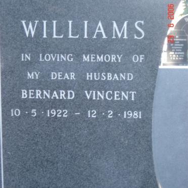 WILLIAMS Bernard Vincent 1922-1981