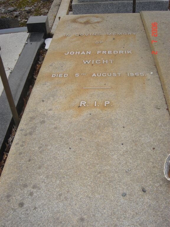WICHT Johan Fredrik -1955