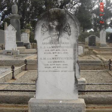 WESTHUYZEN A.J., v.d. 1859-1921 &amp; S.M. LOUBSER 1864-1921