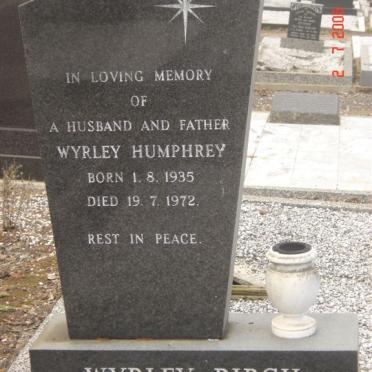 WYRLEY-BIRCH Wyrley Humphrey 1935-1972