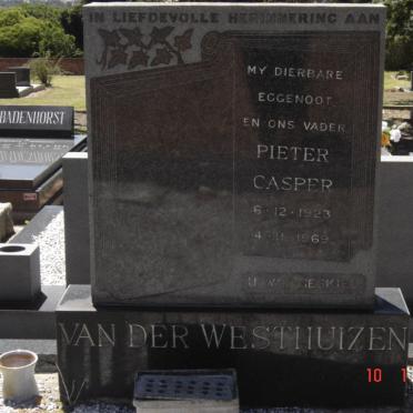 WESTHUIZEN Pieter Casper, van der 1923-1969