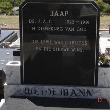 WEIDEMAN J.A.C. 1922-1991