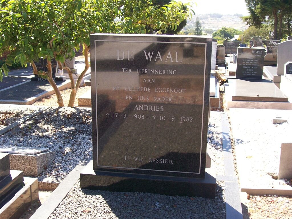 WAAL Andries, de 1903-1982