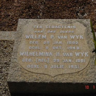 WYK Willem P., van 1882-1948 &amp; Wilhelmina H. NEL 1881-1951