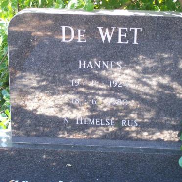 WET Hannes, de 1924-1980
