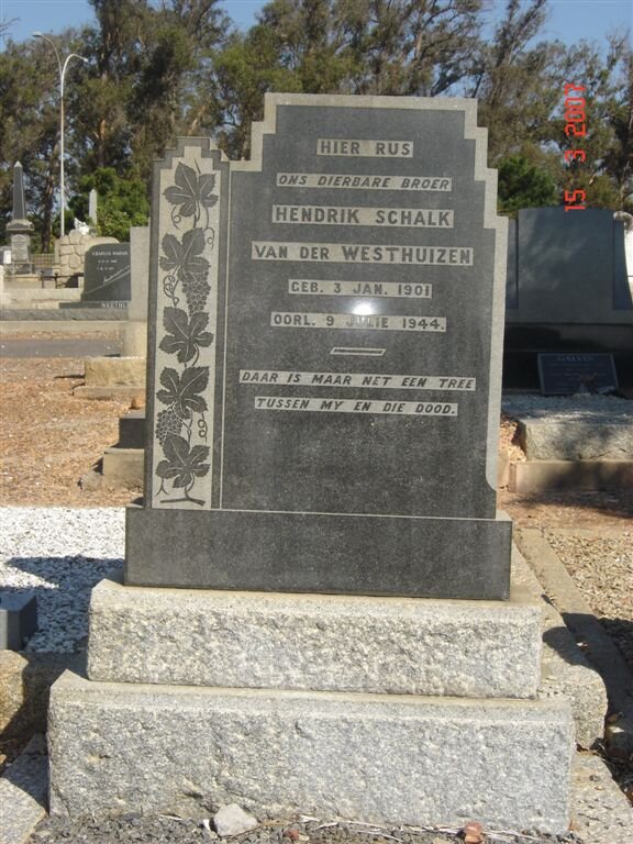 WESTHUIZEN Hendrik Schalk, van der 1901-1944