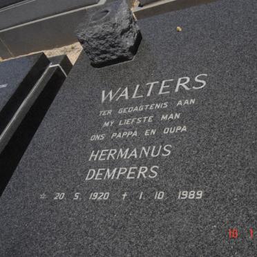 WALTERS Hermanus Dempers 1920-1989
