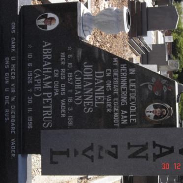 ZYL Abraham Petrus, van 1926-1996 :: VAN ZYL Daniel Johannes 1957-1991