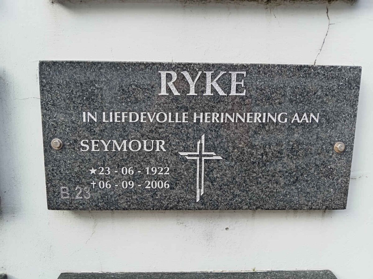 RYKE Seymour 1922-2006