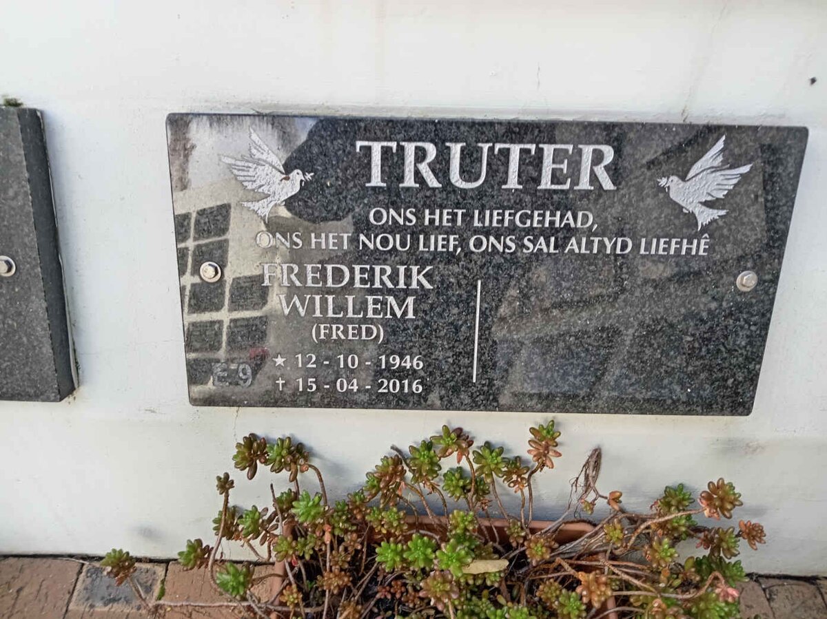TRUTER Frederik Willem 1946-2016