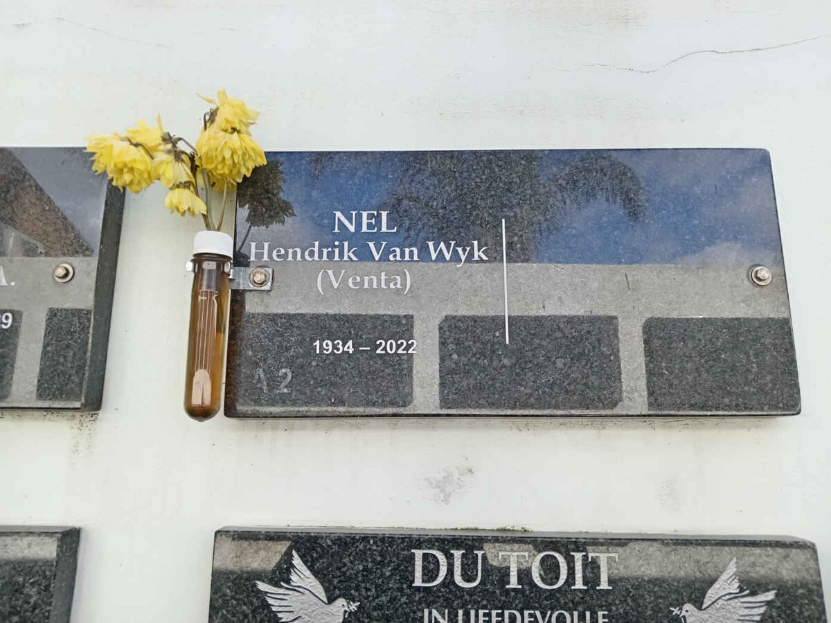 NEL Hendrik van Wyk 1934-2022