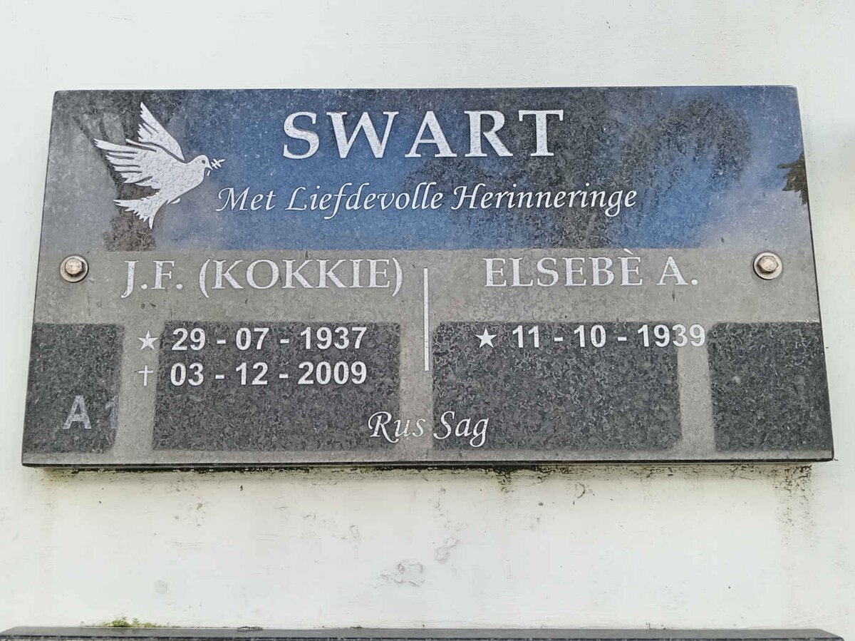 SWART J.F. 1937-2009 &amp; Elsebe A. 1939-