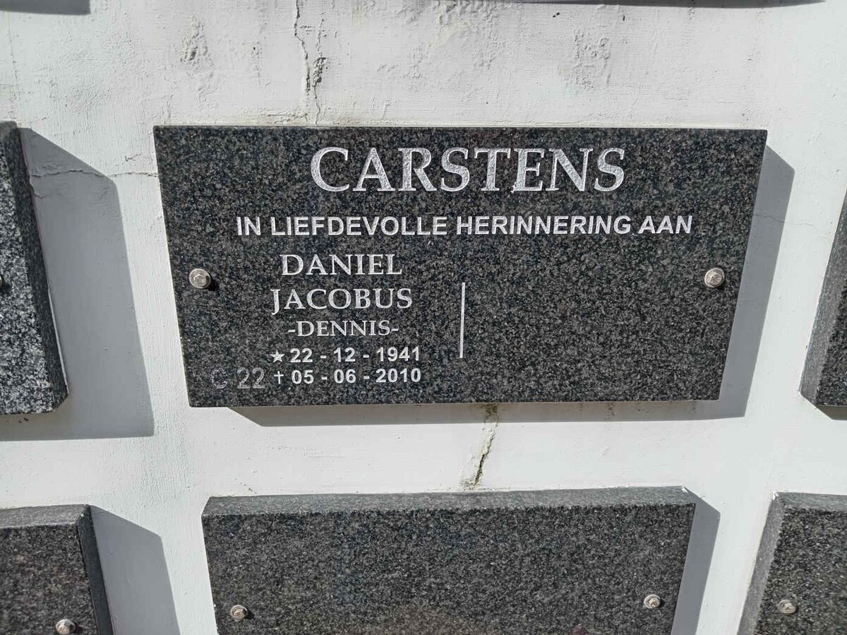CARSTENS Daniel Jacobus 1941-2010