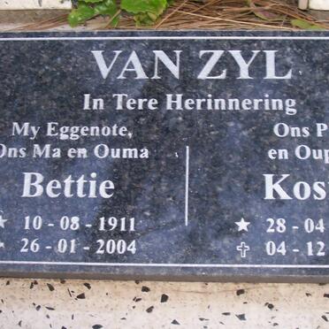 ZYL Kosie, van 1914-2004 &amp; Bettie 1911-2004