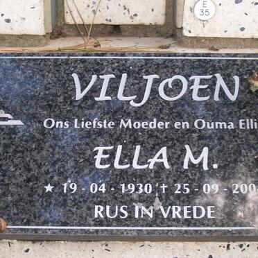 VILJOEN Ella M. 1930-2004