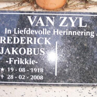 ZYL Frederick Jacobus, van 1918-2008