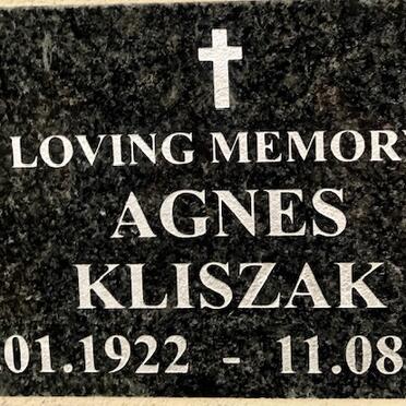 KLISZAK Agnes 1922-2016