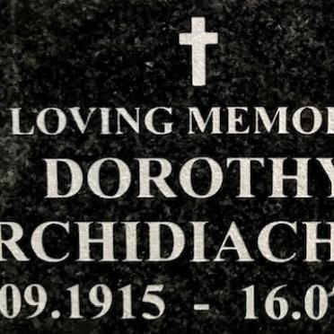 ARCHIDIACHINO Dorothy 1915-1982