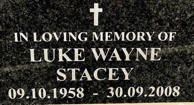 STACEY Luke Wayne 1958-2008