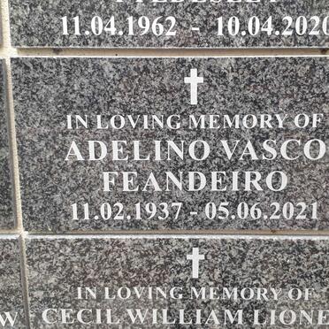 FEANDEIRO Adelino Vasco 1937-2021