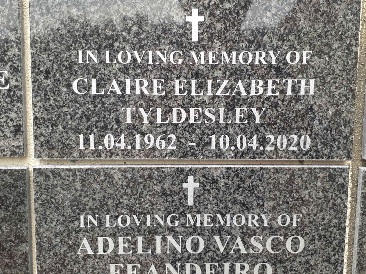TYLDESLEY Claire Elizabeth 1962-2020
