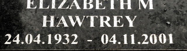 HAWTREY Elizabeth M. 1932-2001