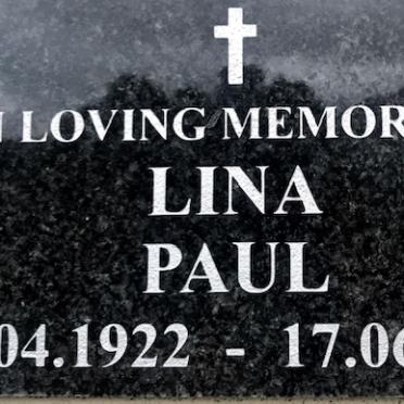 PAUL Lina 1922-2014