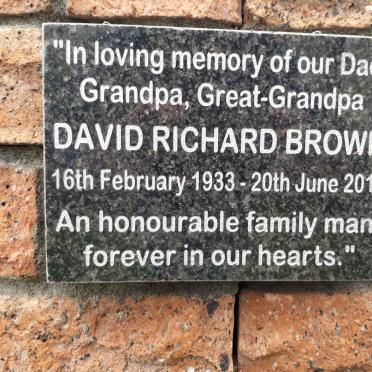 BROWN David Richard 1933-2014