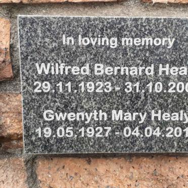 HEALY Wilfred Bernard 1923-2009 &amp; Gwenyth Mary 1927-2019