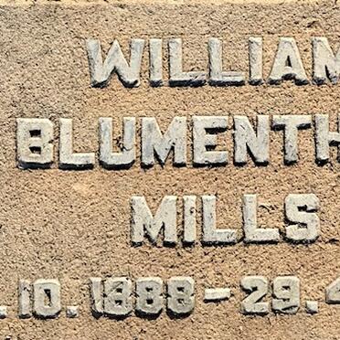MILLS William Blumenthal 1888-1975
